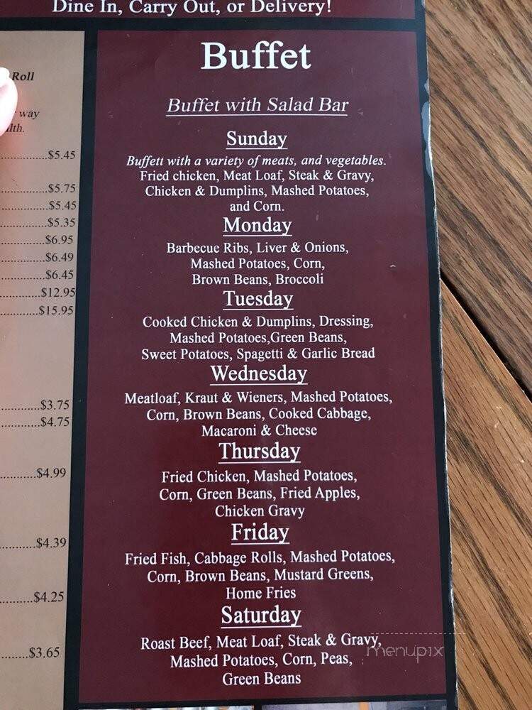 Wilma's Restaurant - Paintsville, KY menu_pic