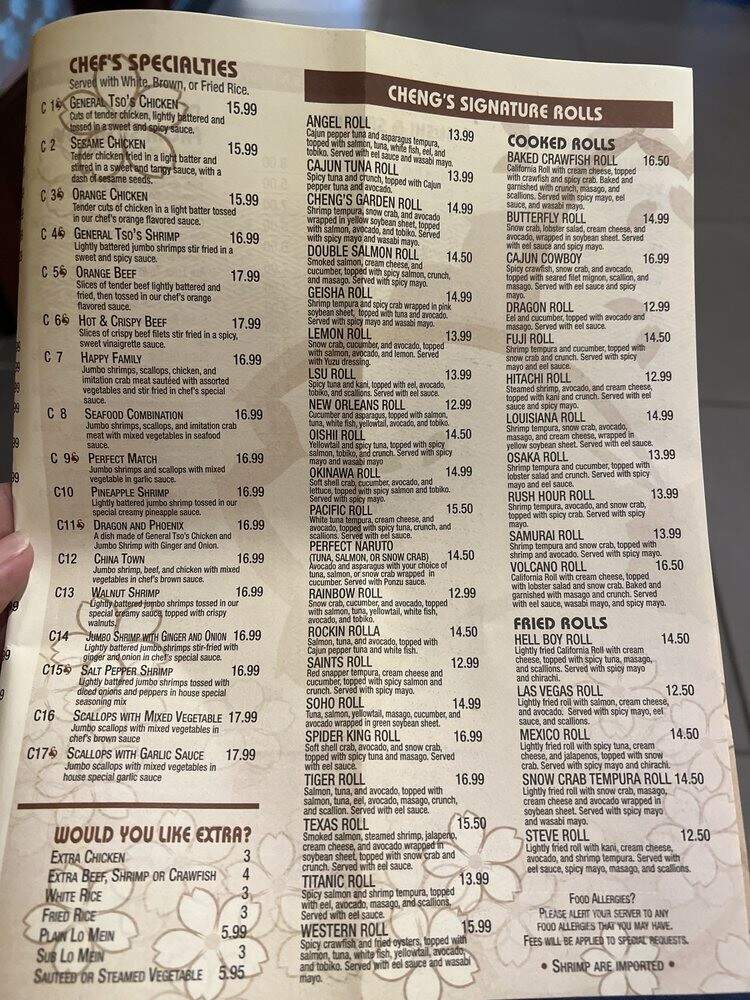 Cheng's Garden - Shreveport, LA menu_pic