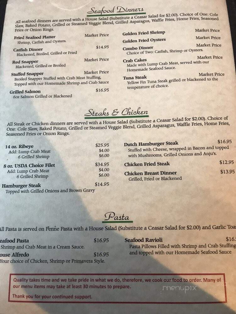 Chastain's Food & Spirits - Lake Charles, LA menu_pic