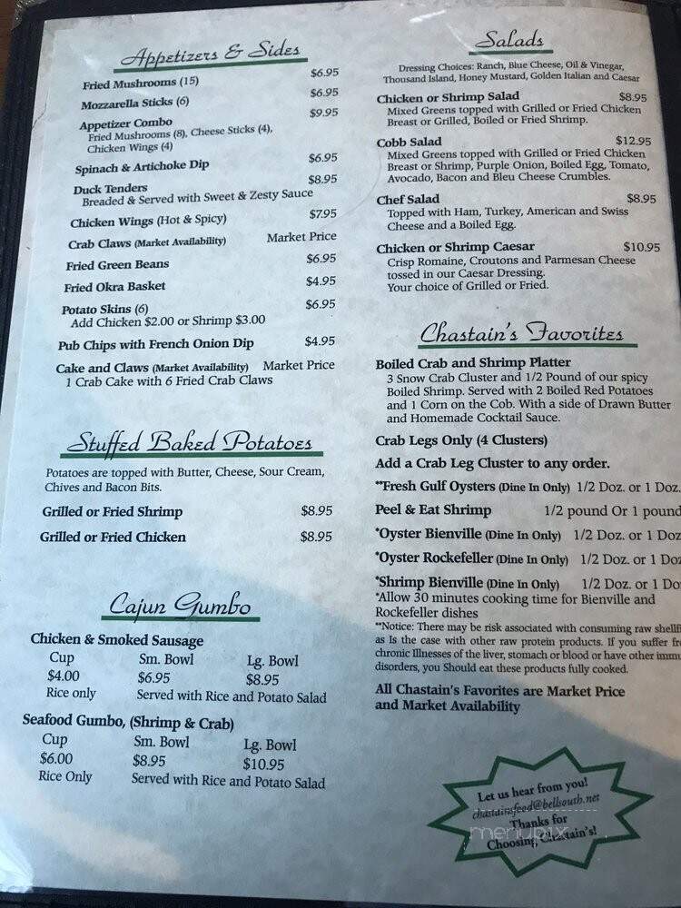 Chastain's Food & Spirits - Lake Charles, LA