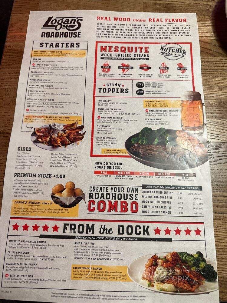 Logan's Roadhouse - Alexandria, LA menu_pic