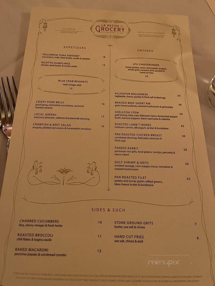 La Petite Grocery - New Orleans, LA menu_pic