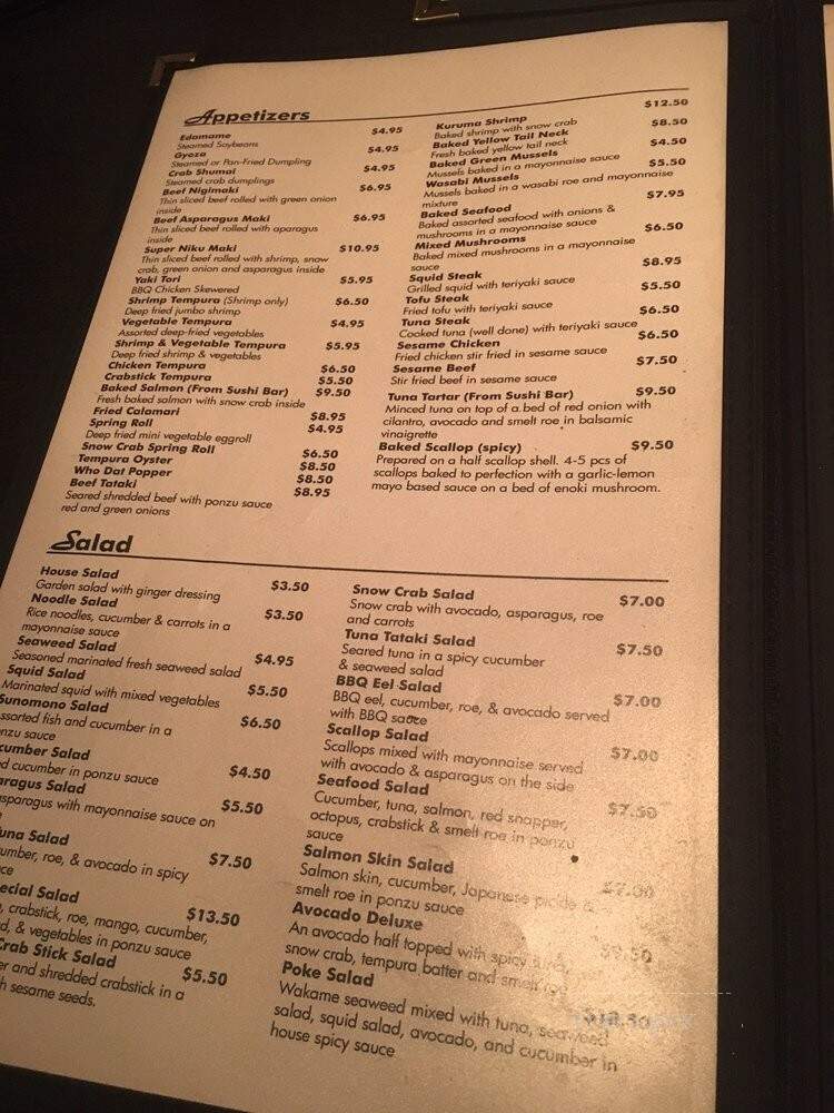 Mikimoto Japanese Restaurant - New Orleans, LA menu_pic