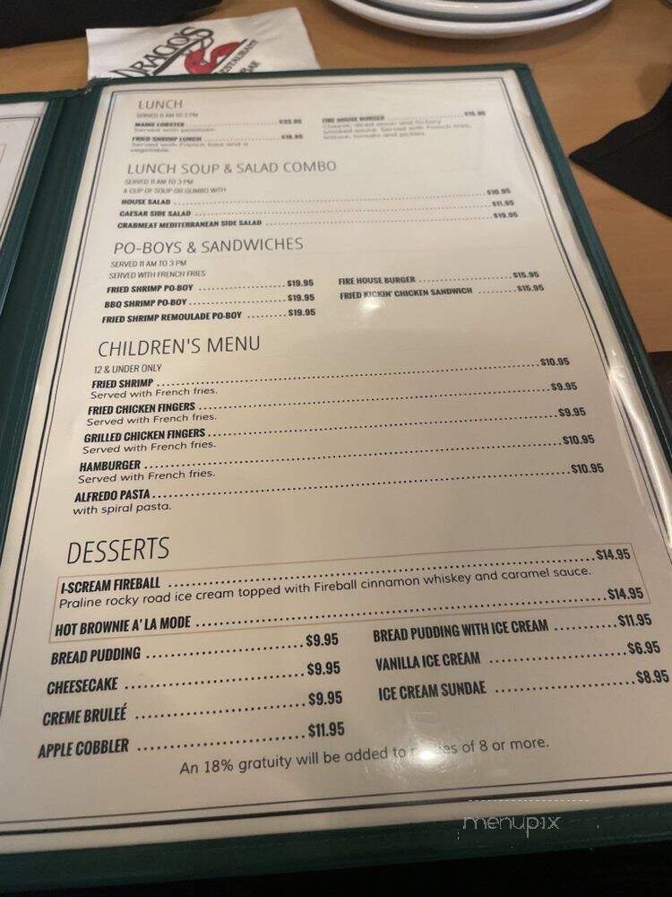 Drago's Restaurant - Metairie, LA menu_pic