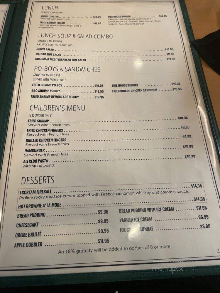 Drago's Restaurant - Metairie, LA menu_pic