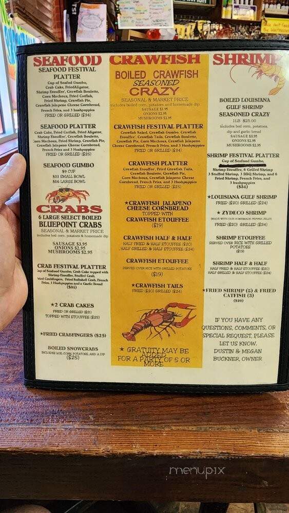 Crawfish Capital Cafe - Breaux Bridge, LA menu_pic