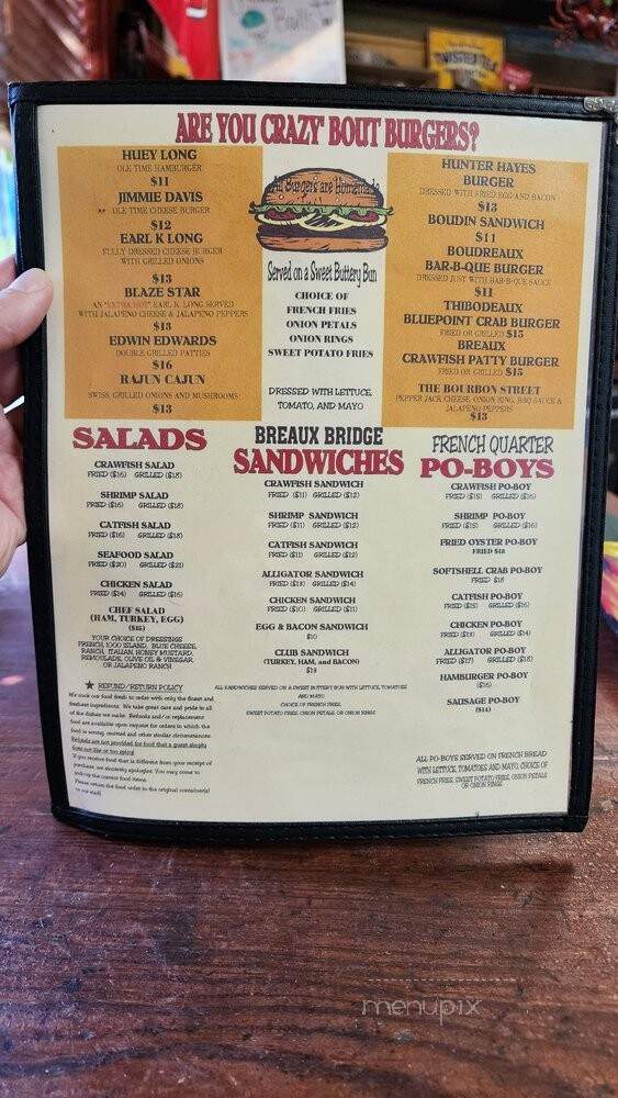 Crawfish Capital Cafe - Breaux Bridge, LA menu_pic