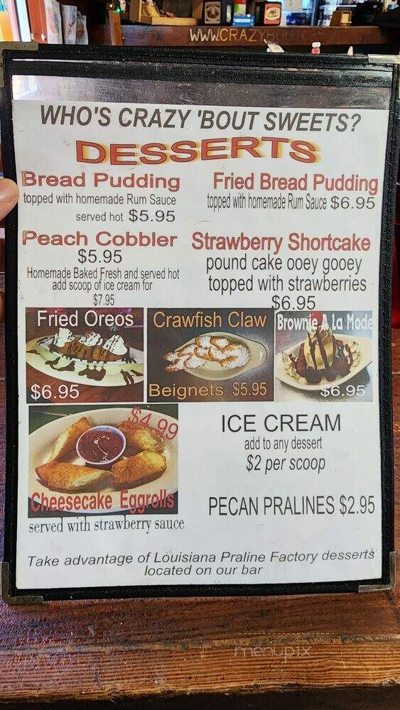 Crawfish Capital Cafe - Breaux Bridge, LA menu_pic