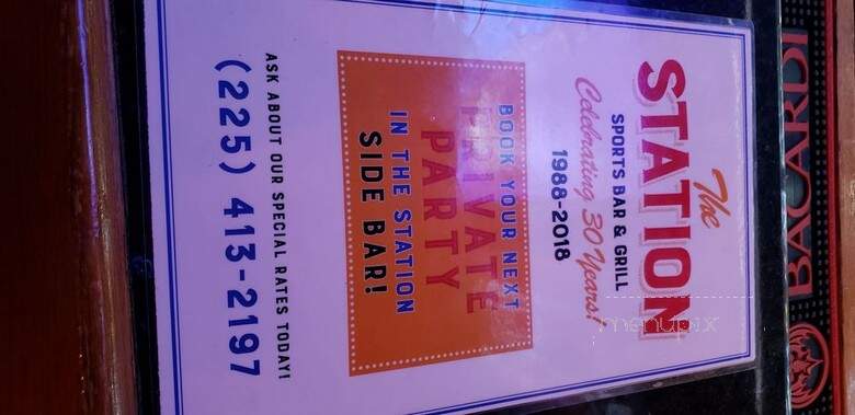 Station Sports Bar & Grill - Baton Rouge, LA menu_pic