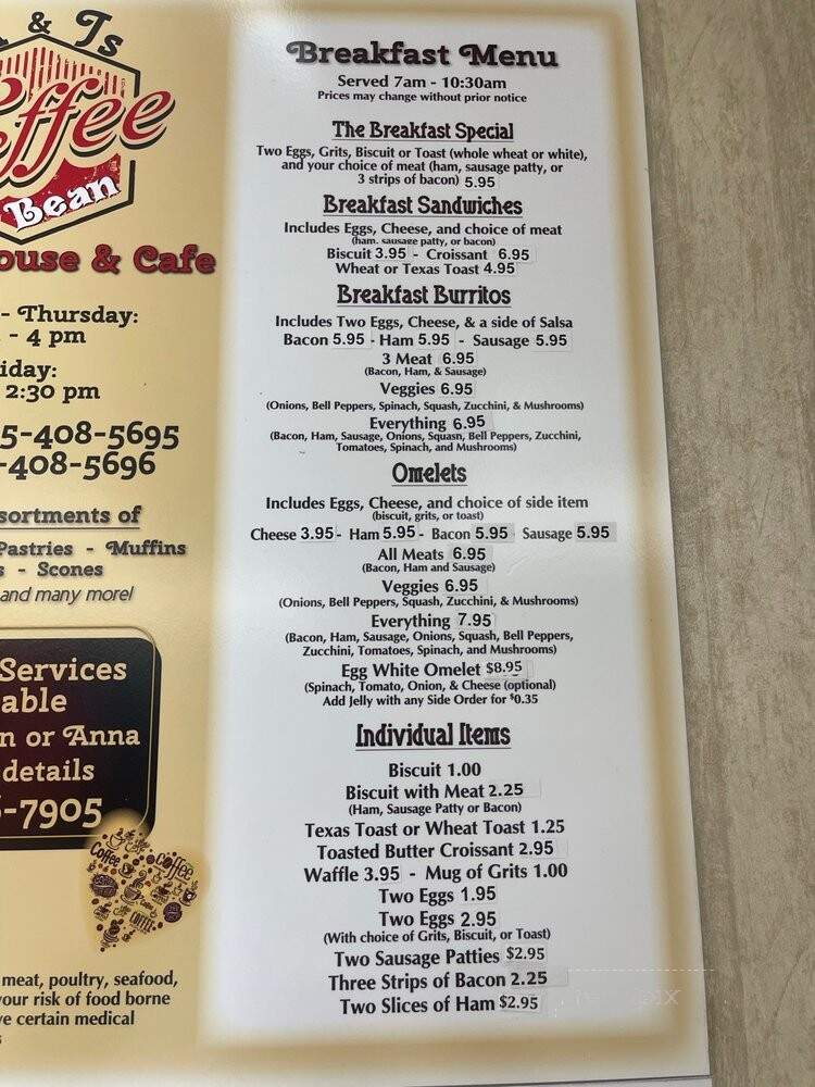 Coffee Bean - Baton Rouge, LA menu_pic