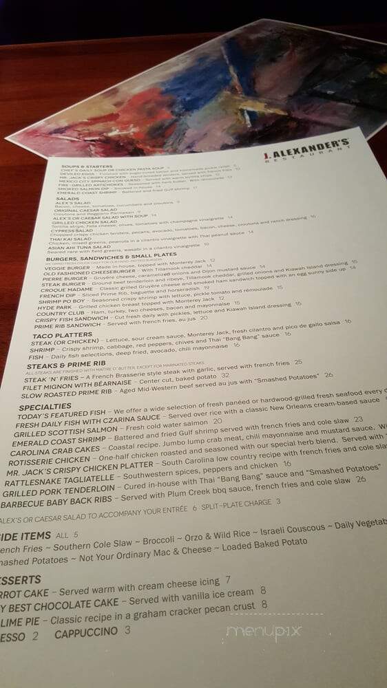 J. Alexander's - Baton Rouge, LA menu_pic