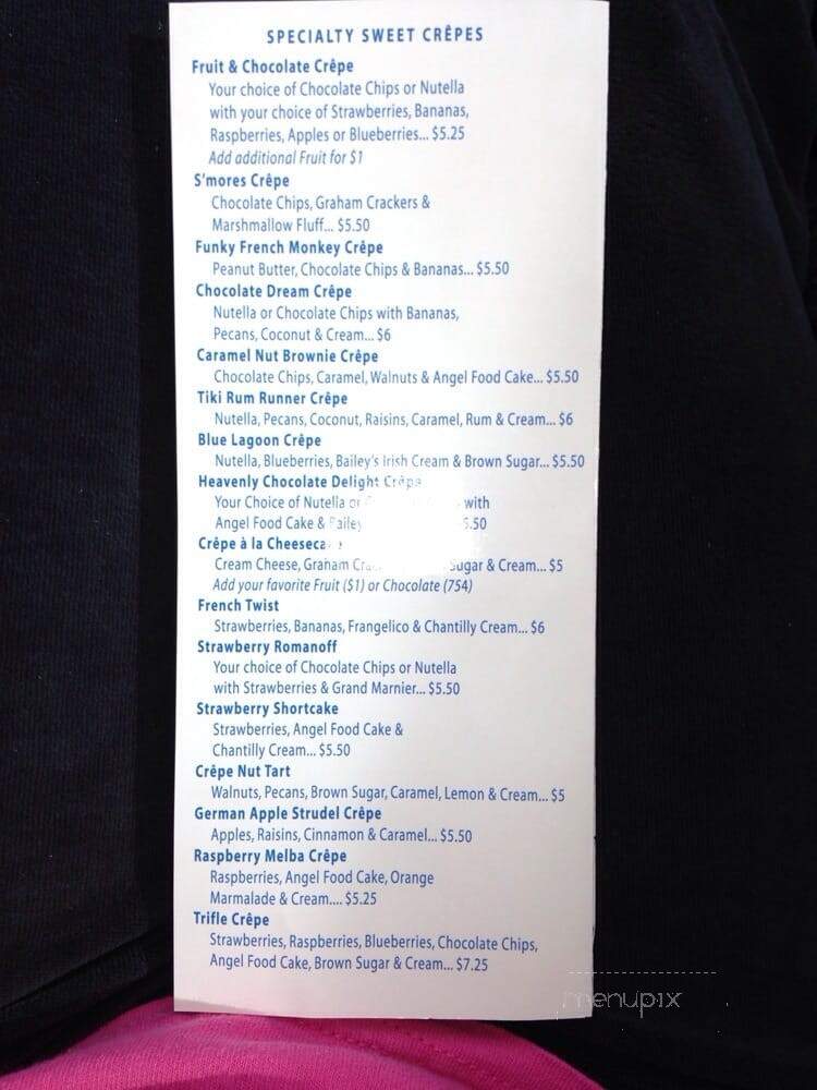 Crepes A La Cart - New Orleans, LA menu_pic