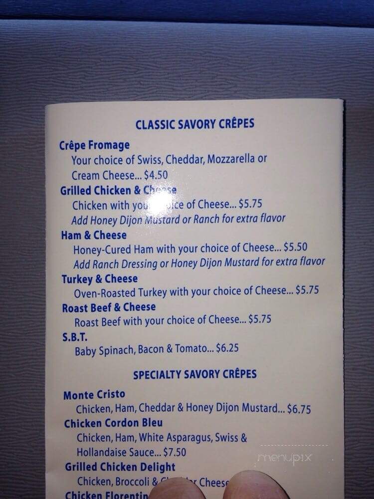 Crepes A La Cart - New Orleans, LA menu_pic