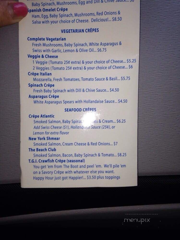 Crepes A La Cart - New Orleans, LA menu_pic