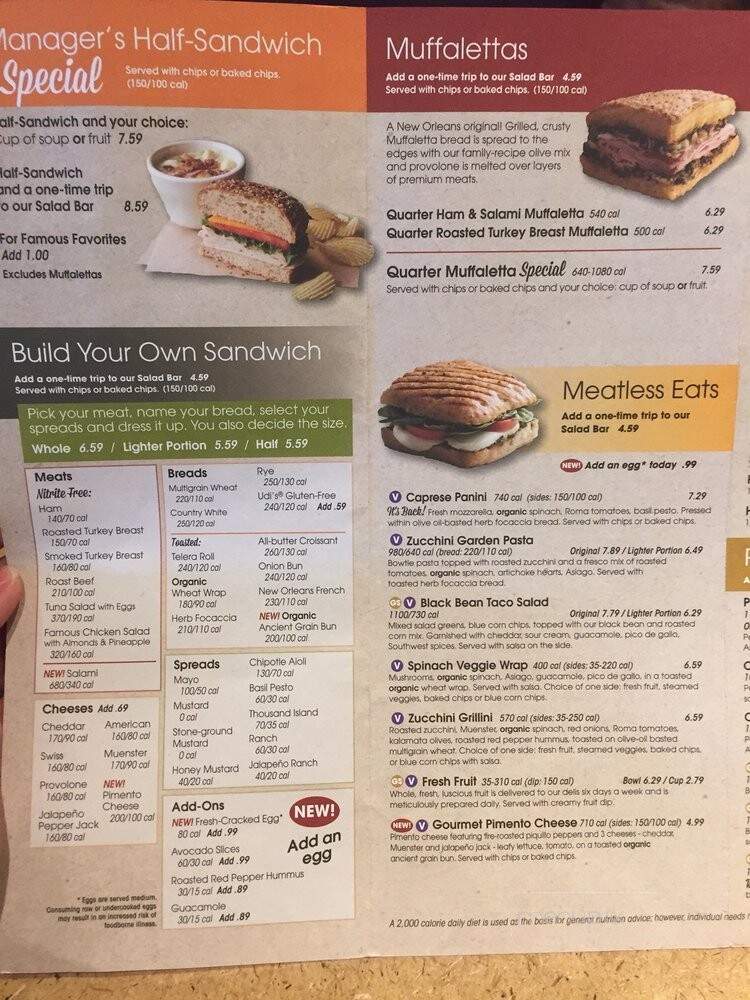 Jason's Deli - Baton Rouge, LA menu_pic