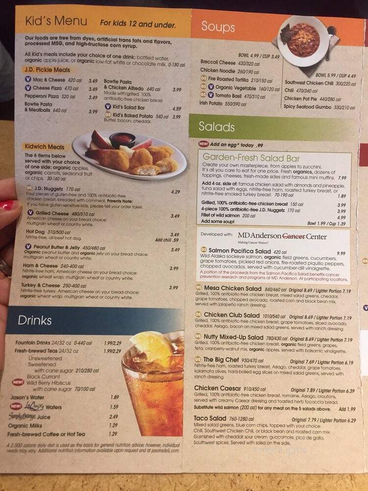 Jason's Deli - Baton Rouge, LA menu_pic