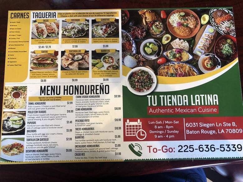 Latiendita - Baton Rouge, LA menu_pic
