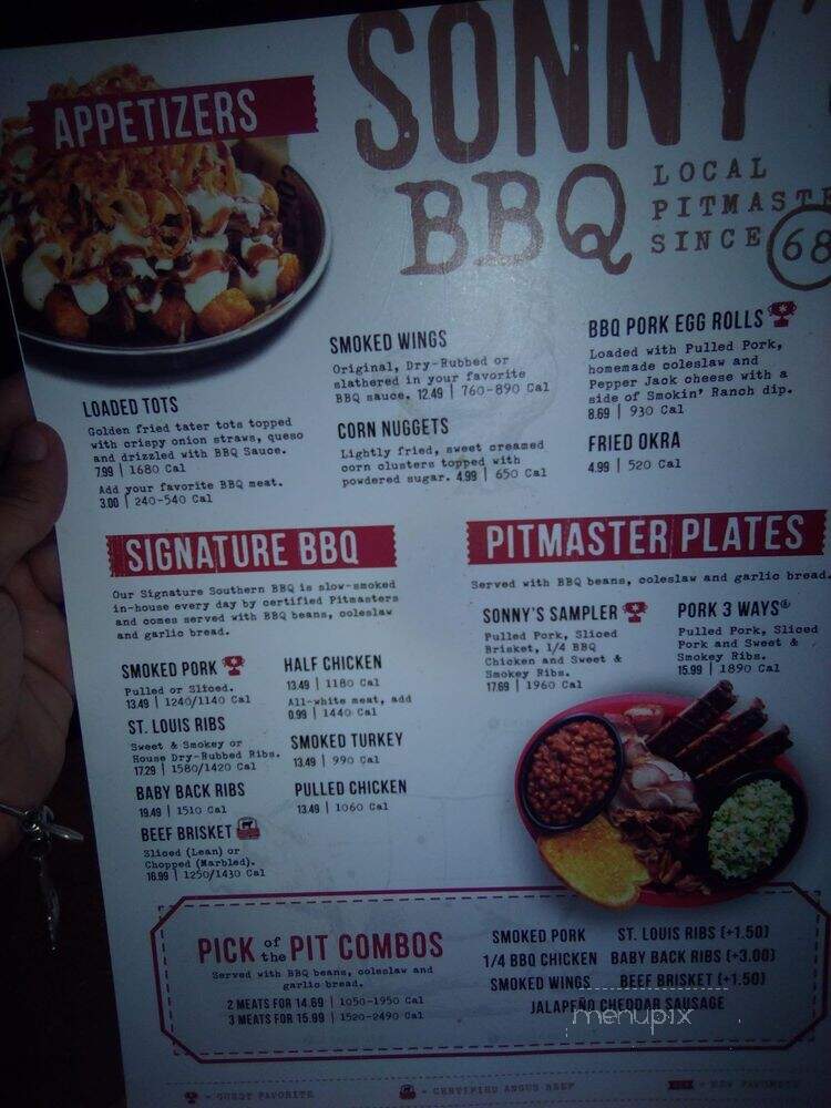 Sonny's Real Pit Bar-B-Q - Baton Rouge, LA menu_pic
