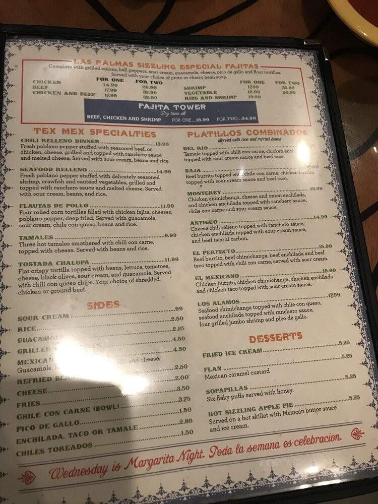 Las Palmas Mexican Restaurant - Baton Rouge, LA menu_pic