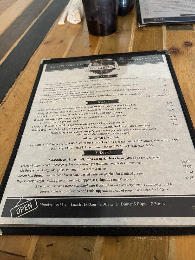 Liberty Cafe - Houma, LA menu_pic