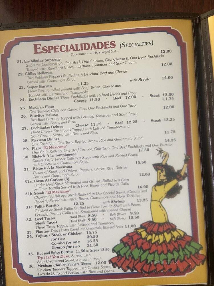 El Mexicano - LaPlace, LA menu_pic