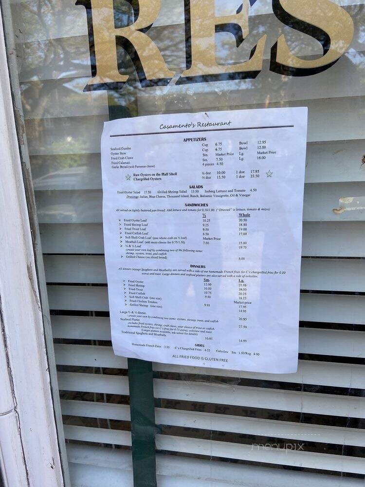 Casamento's Restaurant - New Orleans, LA menu_pic