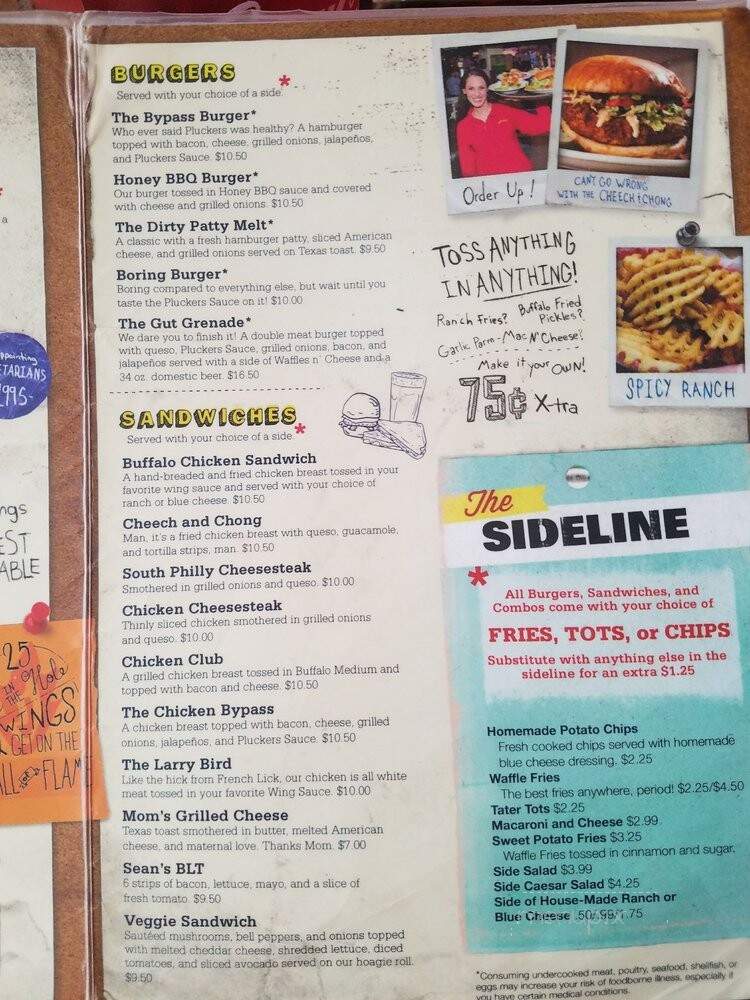 Pluckers Wing Factory & Grill - Baton Rouge, LA menu_pic