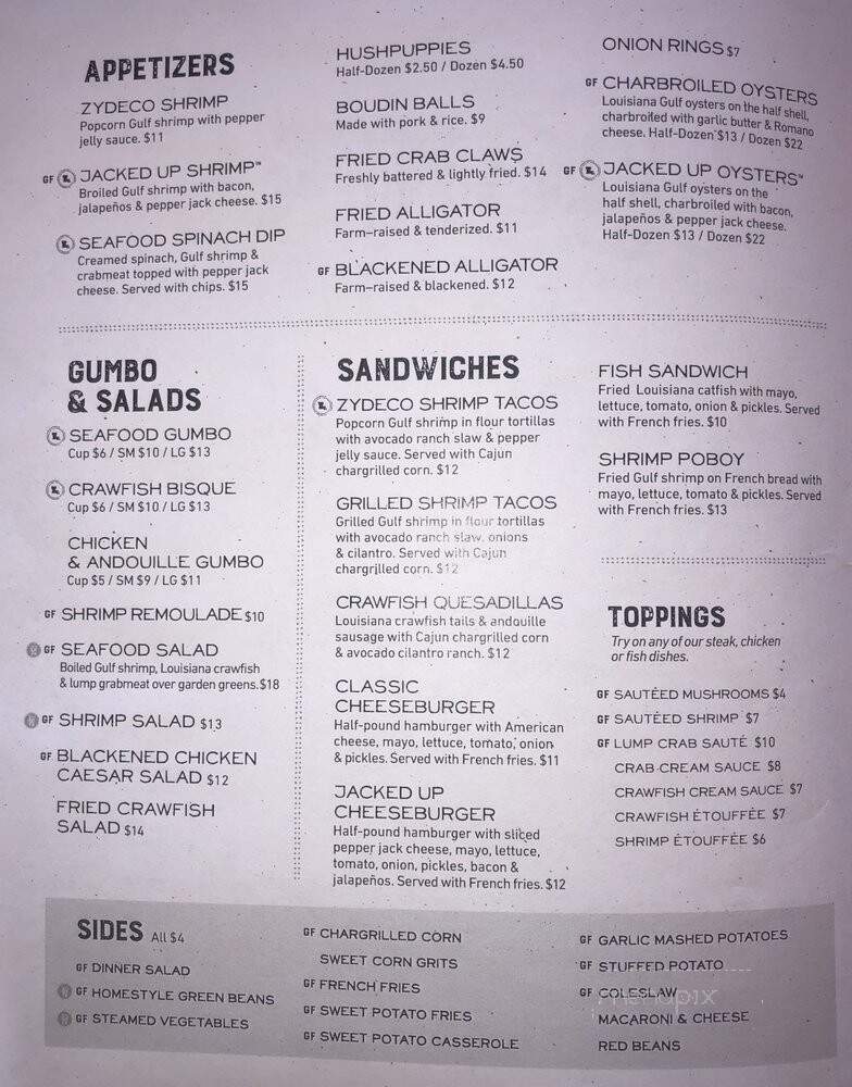 Don's Seafood Hut - Metairie, LA menu_pic