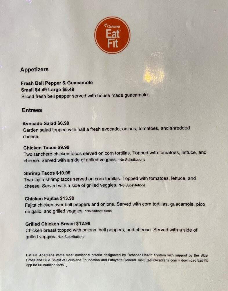 Azteca Mexican - Lafayette, LA menu_pic