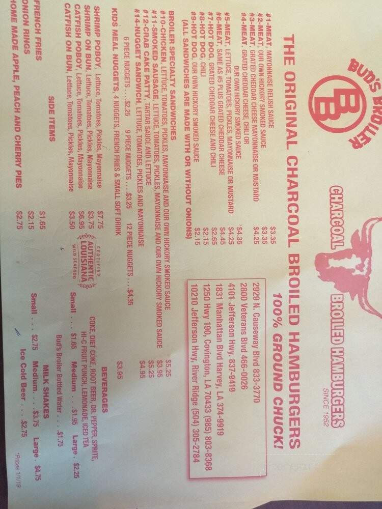 Buds Broiler - Metairie, LA menu_pic