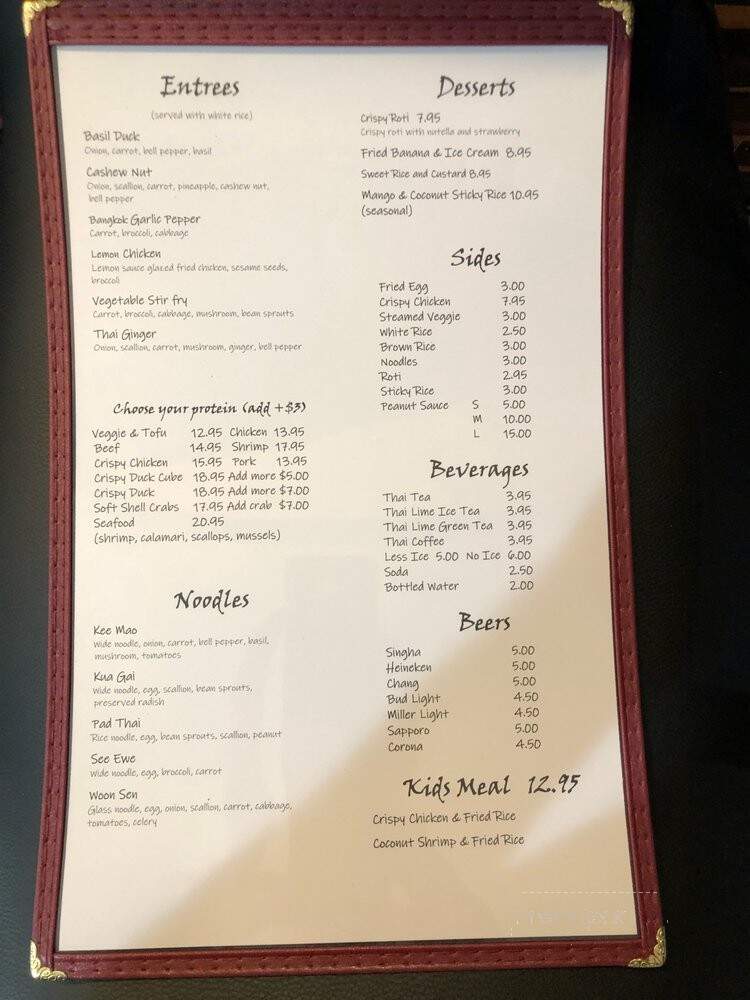 Bangkok Thai Restaurant - New Orleans, LA menu_pic