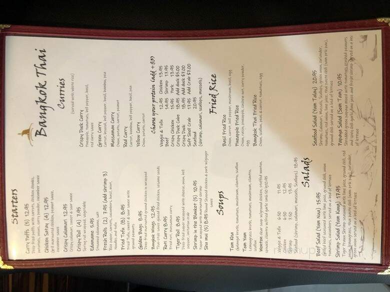 Bangkok Thai Restaurant - New Orleans, LA menu_pic
