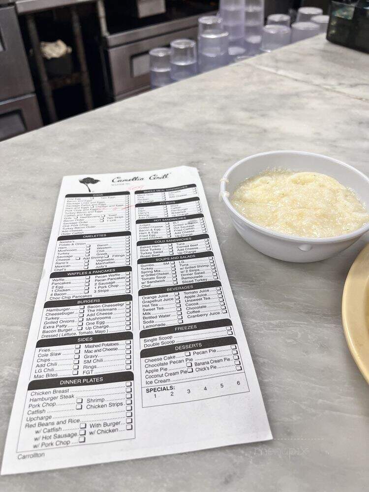 Camellia Grill - New Orleans, LA menu_pic