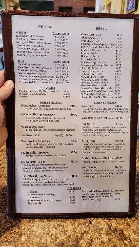 Louisiana Pizza Kitchen - New Orleans, LA menu_pic