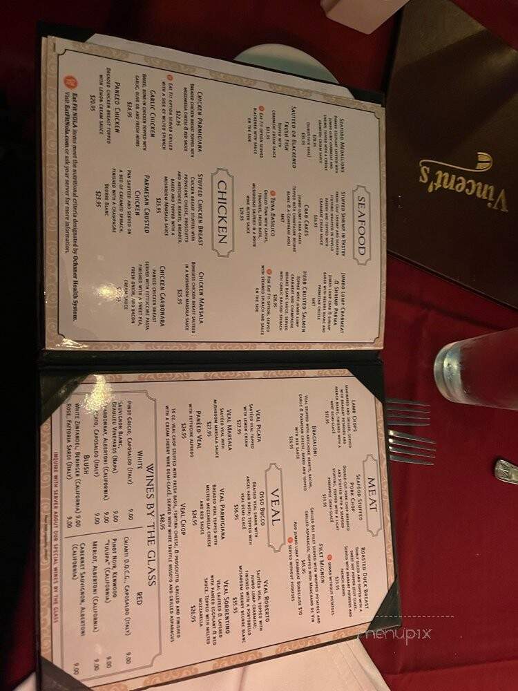 Vincent's On Saint Charles Ave - New Orleans, LA menu_pic