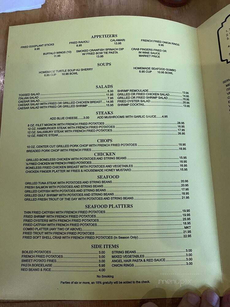 Mandinas Restaurant - Mandeville, LA menu_pic