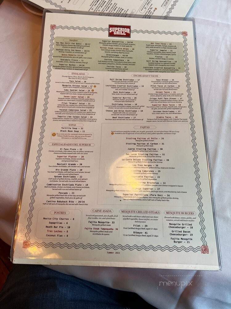 Superior Grill - New Orleans, LA menu_pic