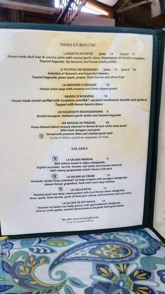 Cafe Degas - New Orleans, LA menu_pic
