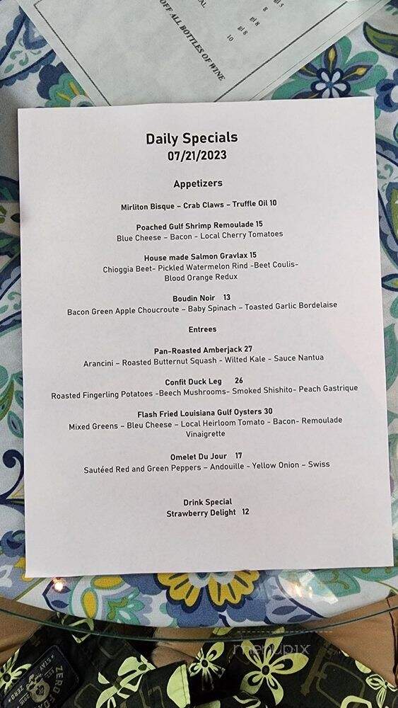 Cafe Degas - New Orleans, LA menu_pic