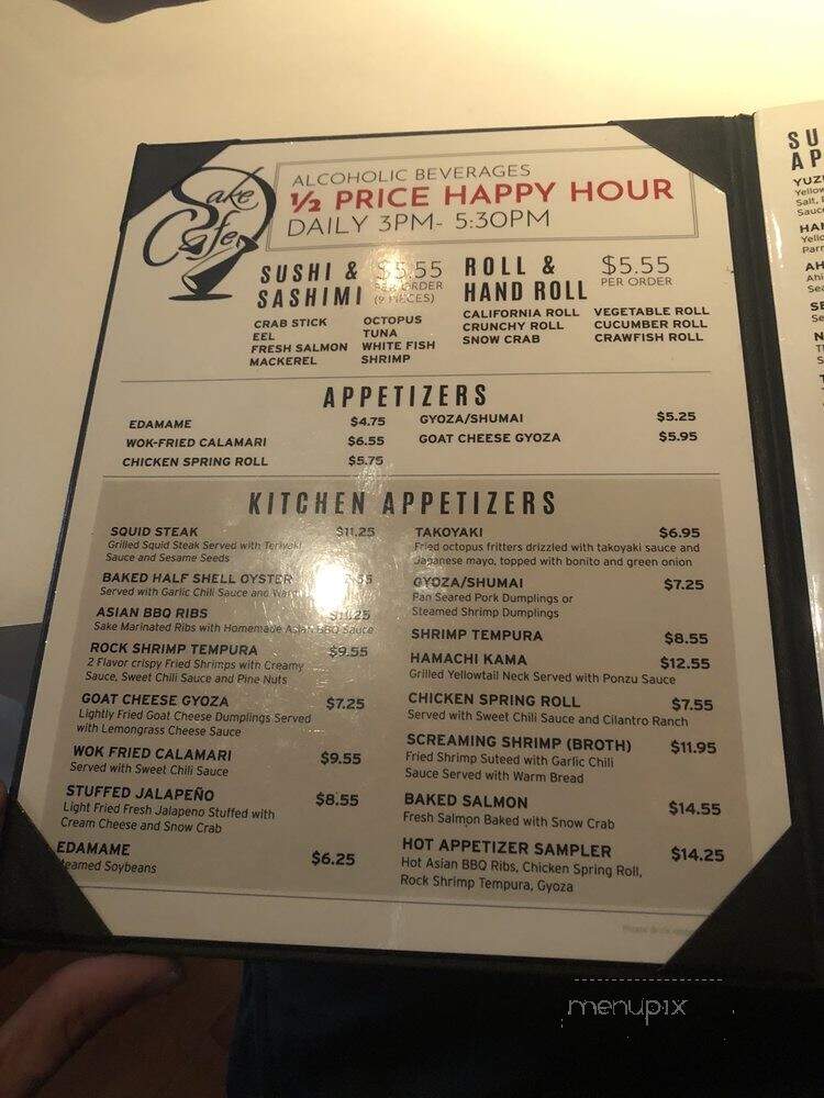 Sake Cafe - New Orleans, LA menu_pic
