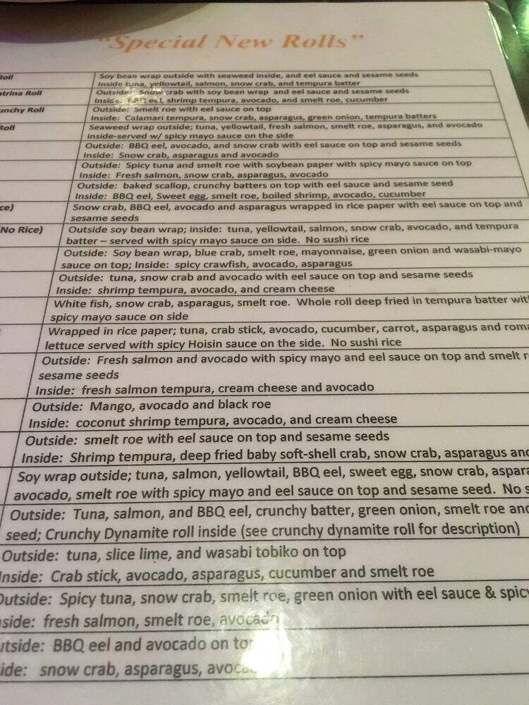Sushi Brothers - New Orleans, LA menu_pic
