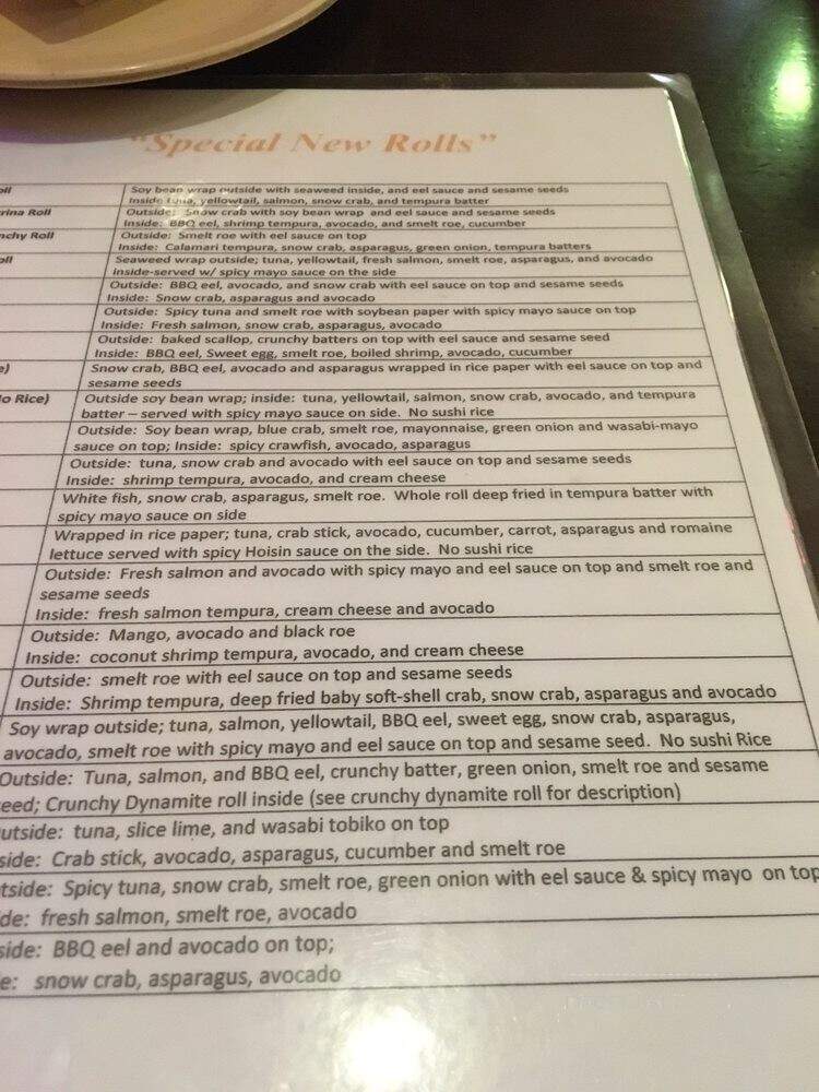 Sushi Brothers - New Orleans, LA menu_pic