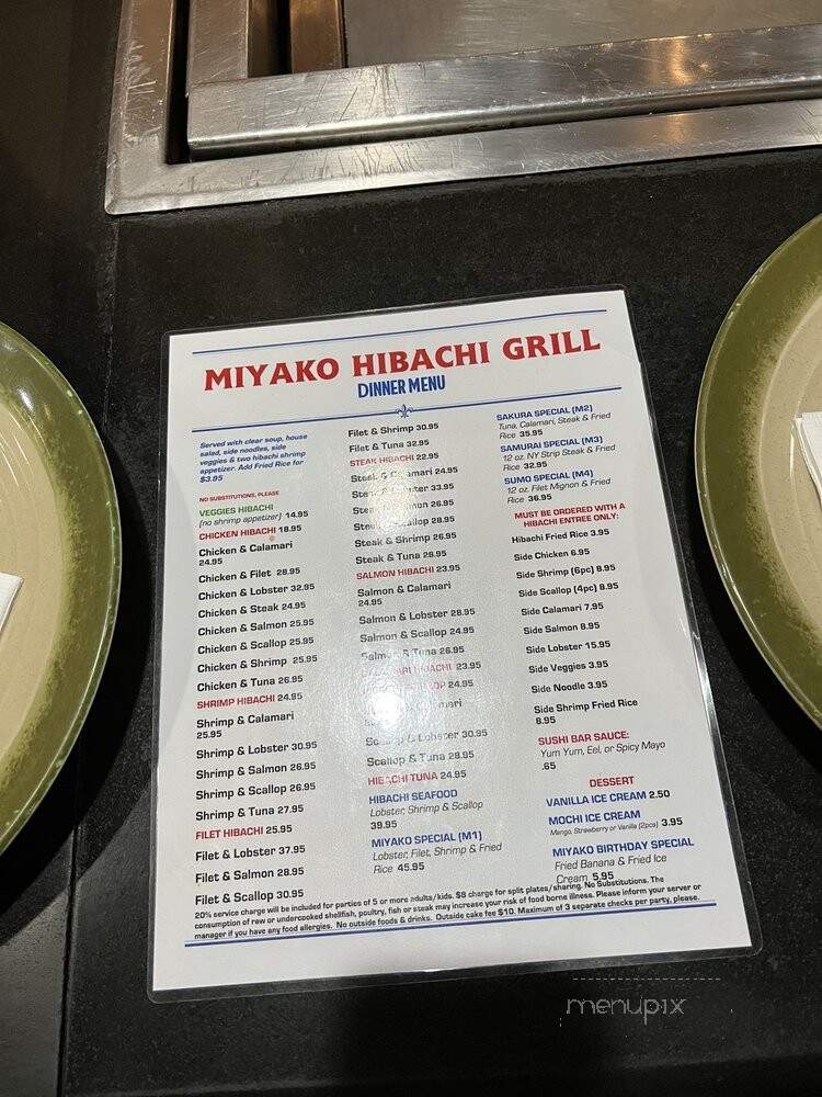 Miyako Sushi Bar & Hibachi - New Orleans, LA menu_pic