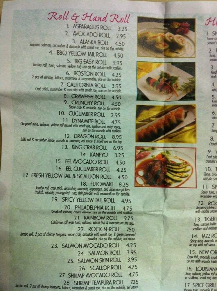 Sake Gardens Japanese Restaurant - Mandeville, LA menu_pic