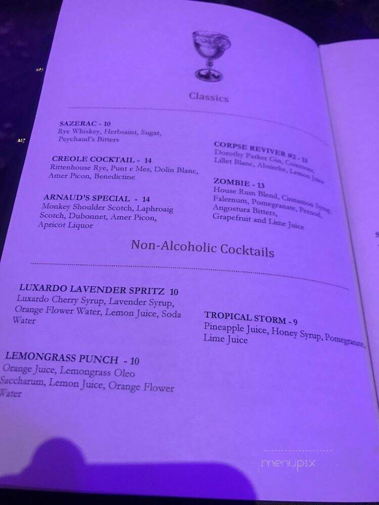 Arnauds Restaurant - New Orleans, LA menu_pic
