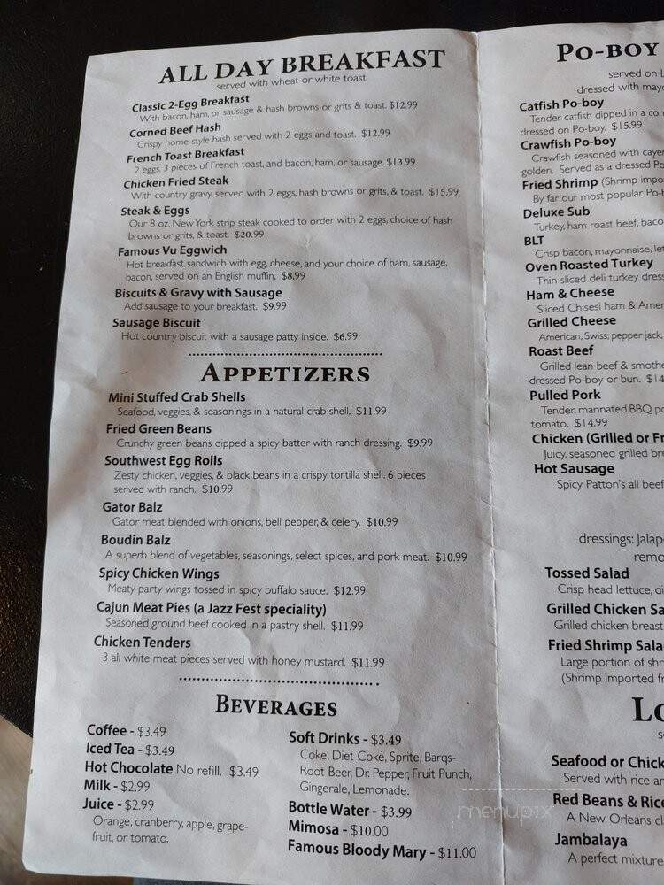 Deja Vu - New Orleans, LA menu_pic