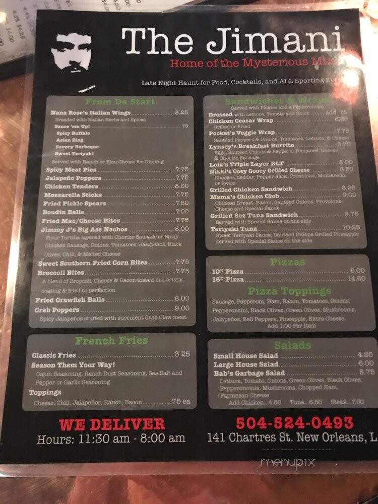 Jimani Lounge & Restaurant - New Orleans, LA menu_pic