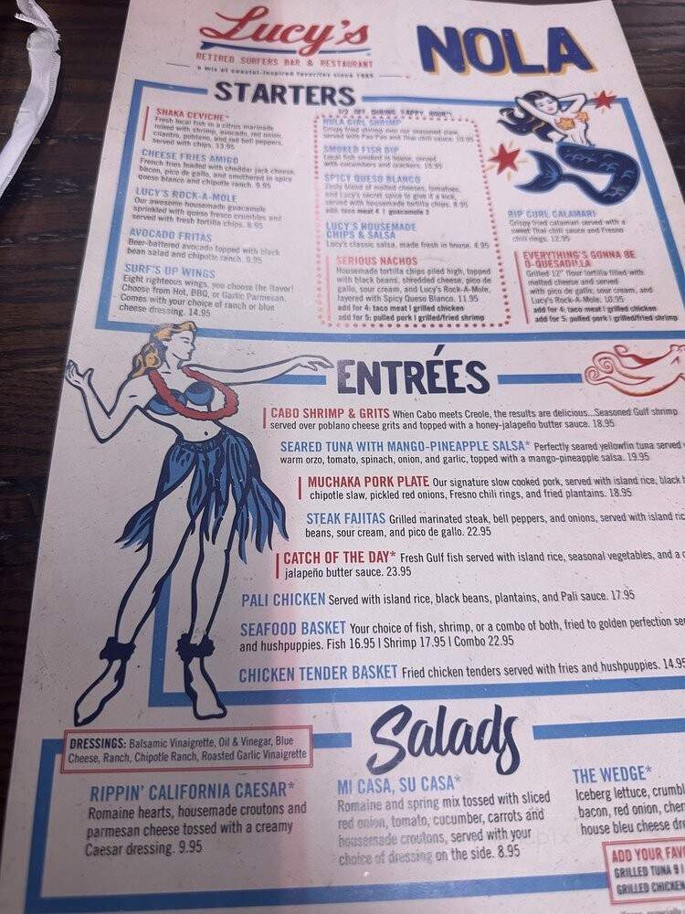 Lucy's Restaurant - New Orleans, LA menu_pic