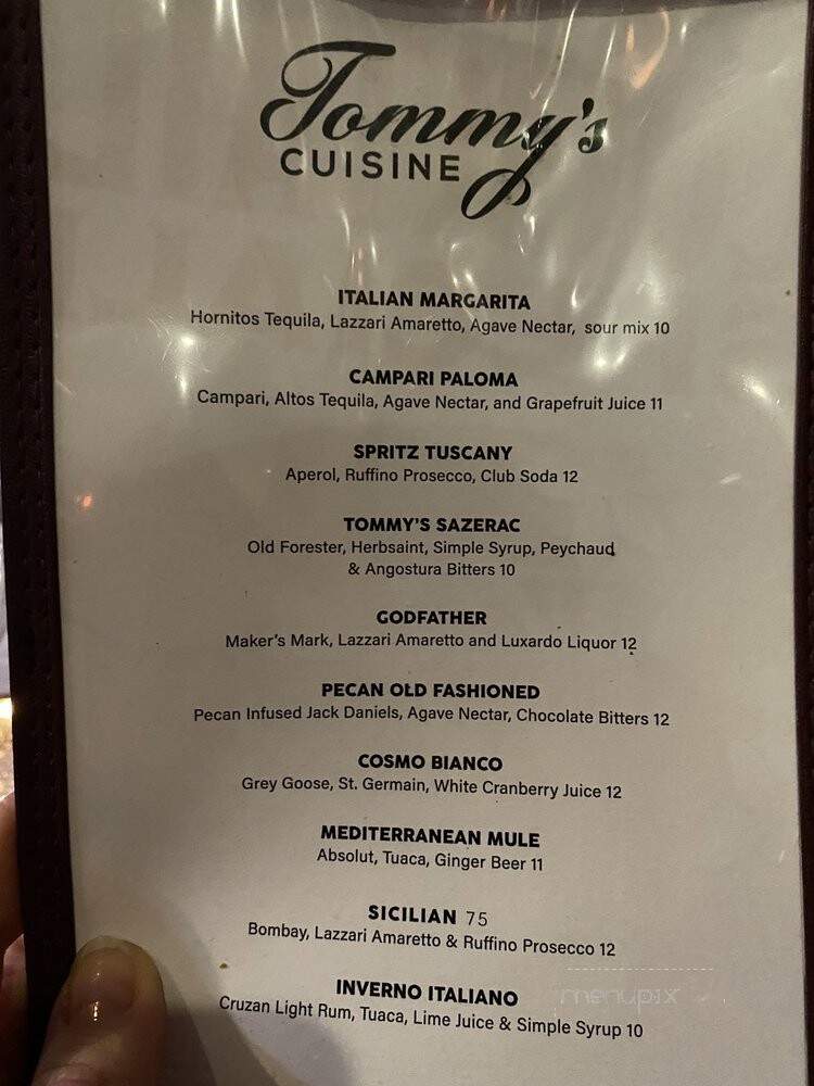 Tommy's Cuisine - New Orleans, LA menu_pic