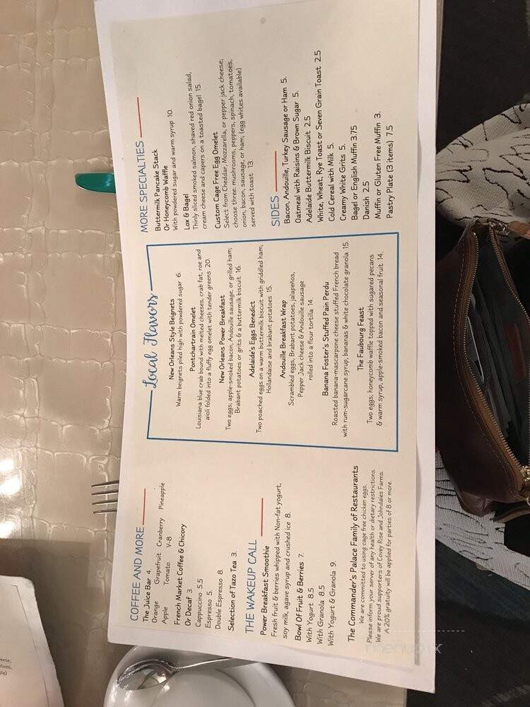Cafe Adelaide - New Orleans, LA menu_pic